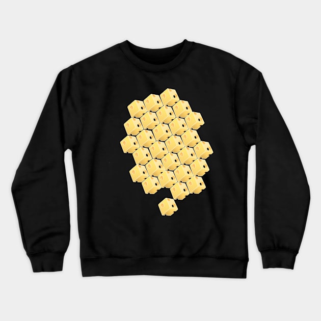 Cheese Hive Crewneck Sweatshirt by OohMyCheese